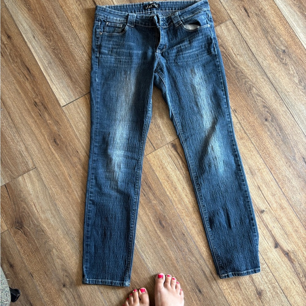 Woman’s blue jeans